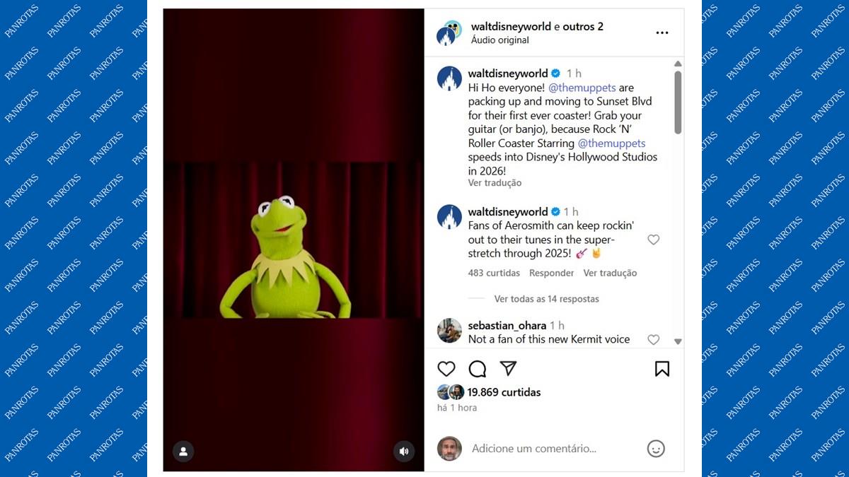 Muppets ocupam montanha-russa do Aerosmith em 2026