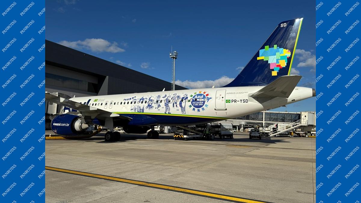 Azul adesiva aeronave com temática de São João