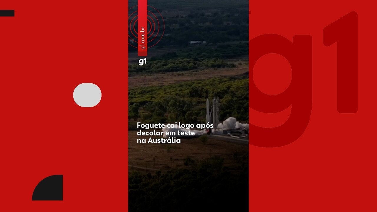 VÍDEO: foguete cai logo após decolar em teste na Austrália