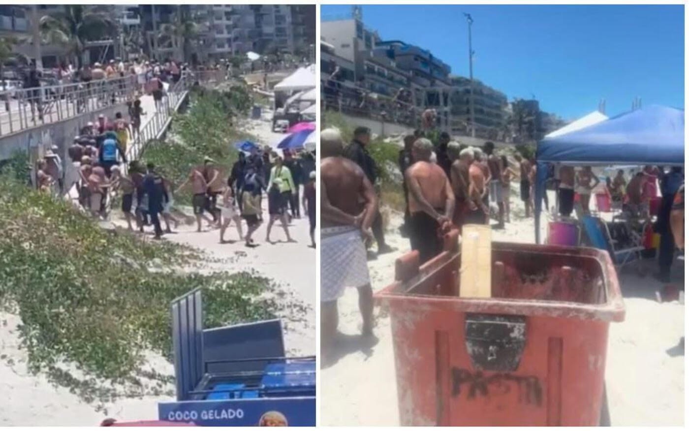 Agentes detêm 13 turistas na Praia do Forte, em Cabo Frio, com uso de câmeras de segurança